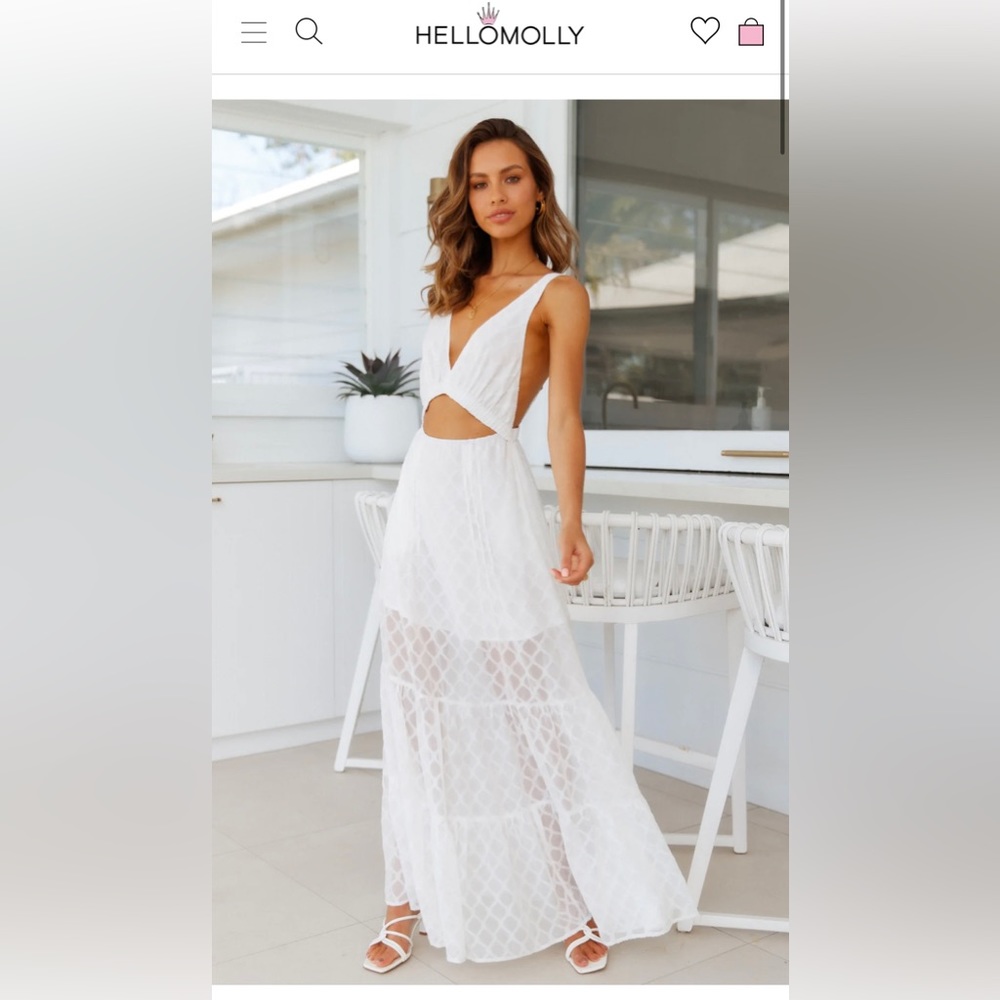 Hello Molly White Maxi Dress